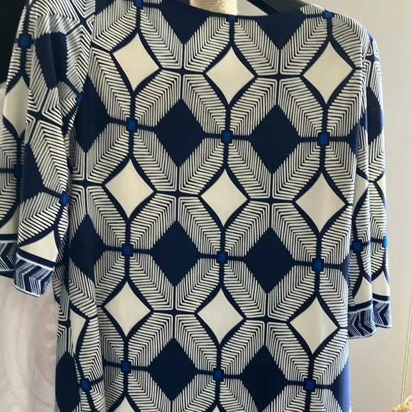 Just...Taylor Navy and White Midi Dress - Picture 2 of 4